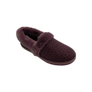 Skechers Cozy Campfire Toasty Twinklers Vegan Rhinestone Slippers Plum - Wide